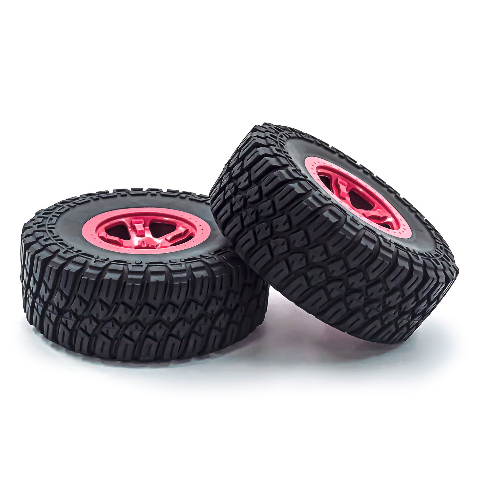 RC Crawler Rubber Tires RC Car Tires 4pcs 12mm Hex Replacement for 1/10 RC Short Course Truck